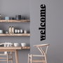 Wallity Welcome-5 Escultura de pared de metal negra